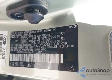 2009 Toyota Sienna Limited from USA, damaged, VIN 5TDBK22C89S022361